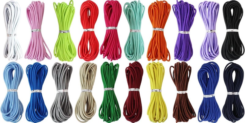 ZHFMLY Assorted Elastic Beaded Cords 2mm 2/25 inch 300ft Elastic Bracelet String for Bracelets,Small Bungee Shock Cord for DIY Crafts, Beading and Sewing (ZH168) - Image 1